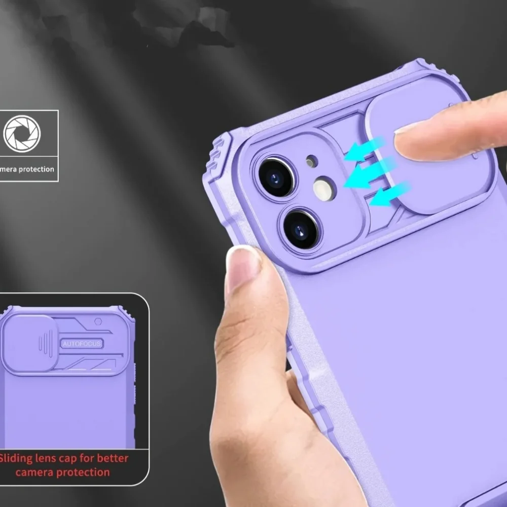Slide lens protection cover iPhone 12 case